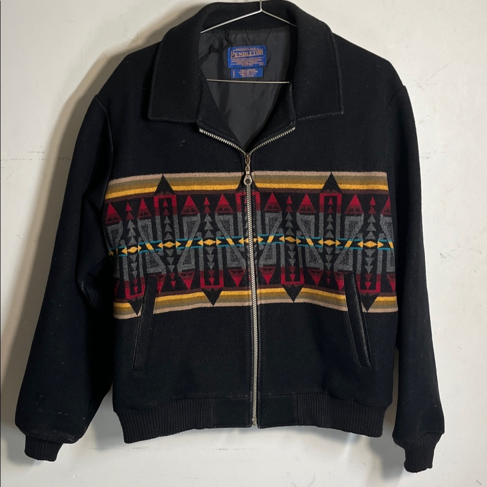 Pendleton High Grade XL Wool Blend Men's Black Zip-Up Coat